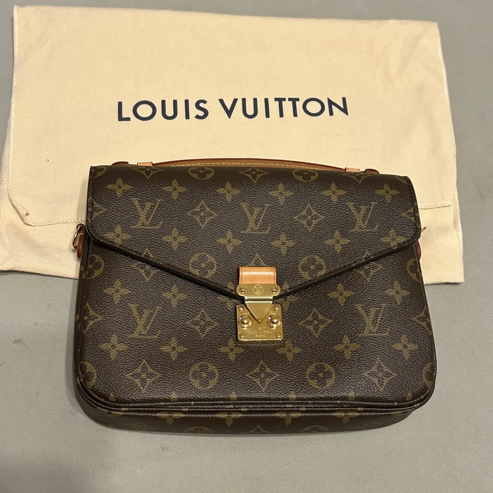 Louis Vuitton Monogram Crossbody Bag in Brown and Gold - Picture 7 of 8